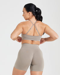 Effortless Micro Bralette with White Logo | Minky