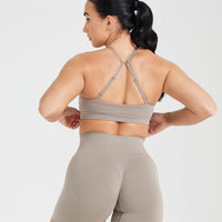 Effortless Micro Bralette with White Logo | Minky