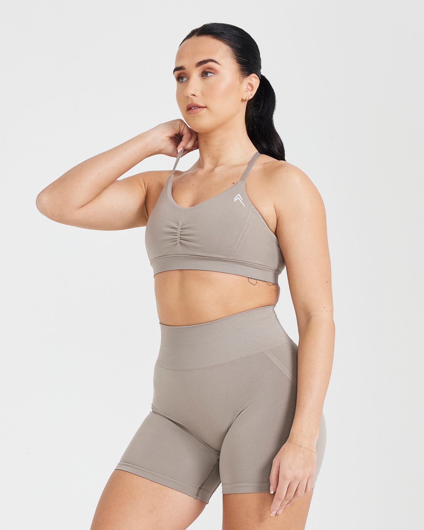 Effortless Micro Bralette with White Logo | Minky