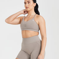Effortless Micro Bralette with White Logo | Minky