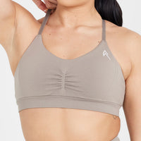 Effortless Micro Bralette with White Logo | Minky
