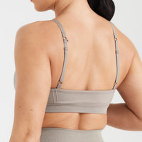 Effortless Micro Bralette with White Logo | Minky