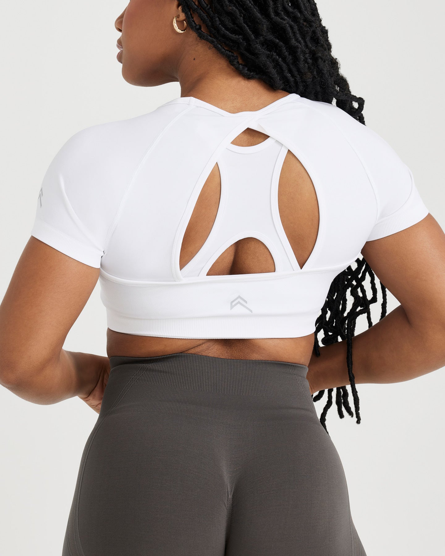 Effortless Seamless Short Sleeve Crop Top | White