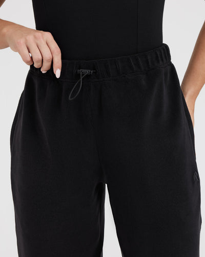 Fleece Oversized Joggers | Black