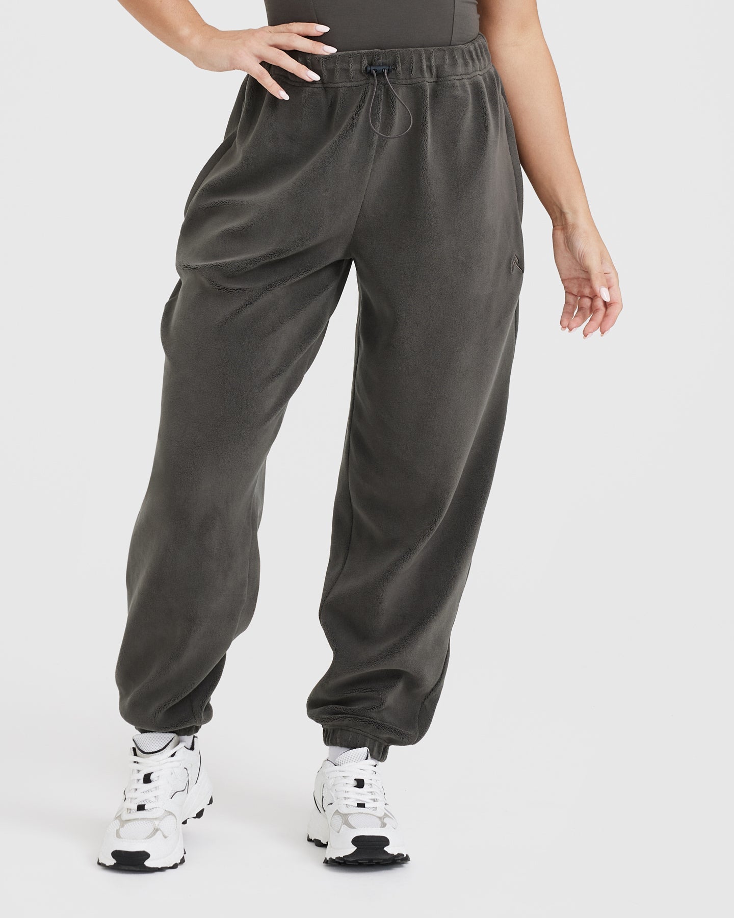 Fleece Oversized Joggers | Deep Taupe