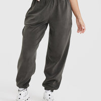 Fleece Oversized Joggers | Deep Taupe