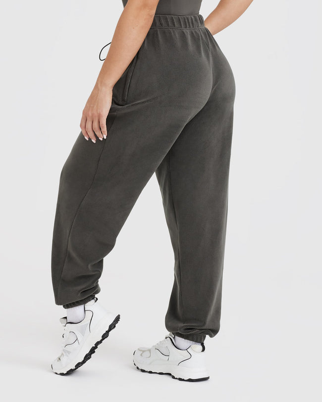 Fleece Oversized Joggers | Deep Taupe