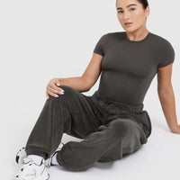 Fleece Oversized Joggers | Deep Taupe