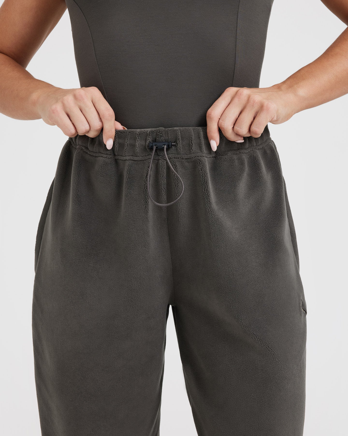 Fleece Oversized Joggers | Deep Taupe