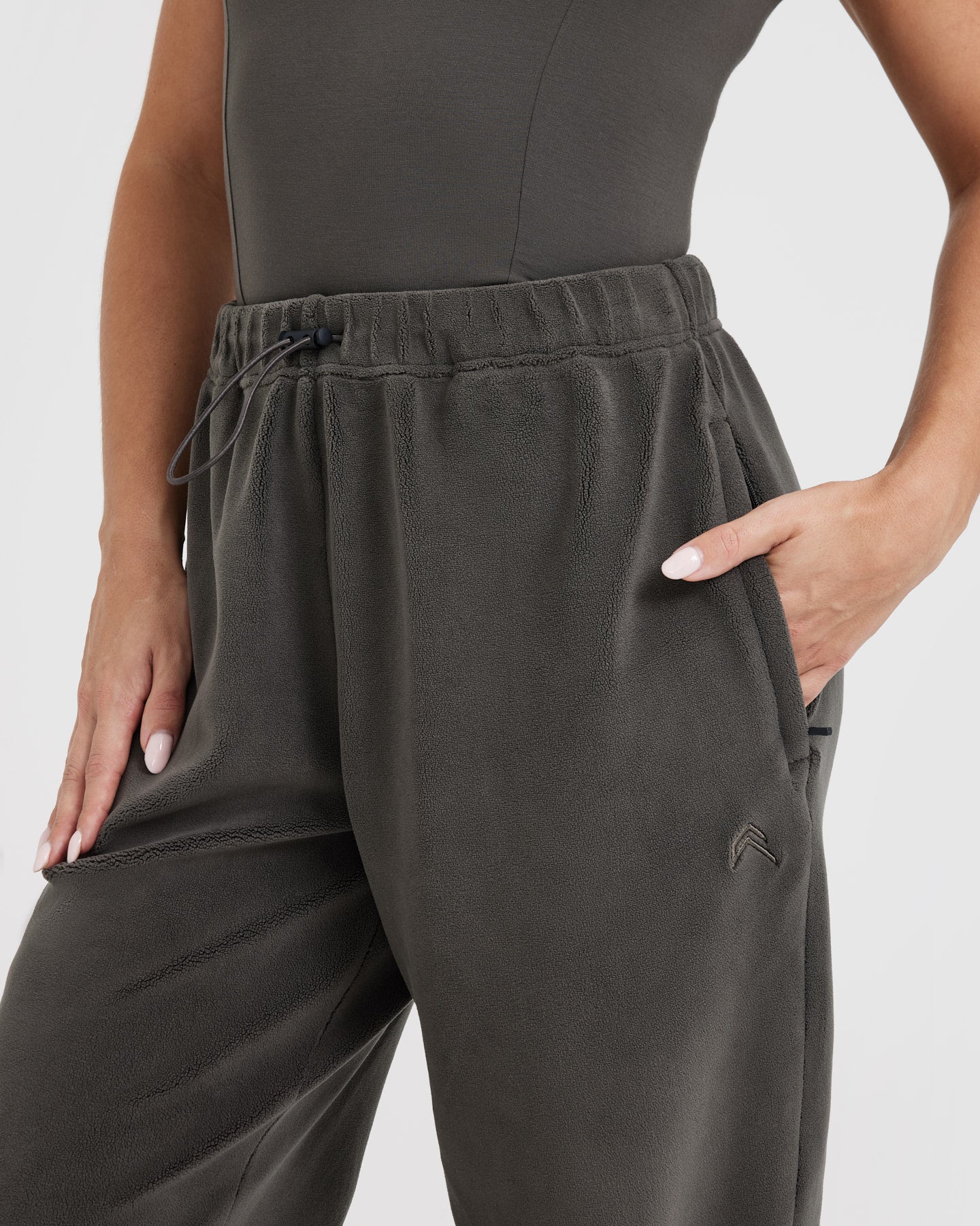 Fleece Oversized Joggers | Deep Taupe