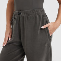 Fleece Oversized Joggers | Deep Taupe