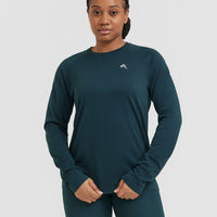 Go To Seamless Loose Long Sleeve Top | Oil Blue