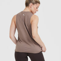 Go To Muscle Vest | Cool Brown