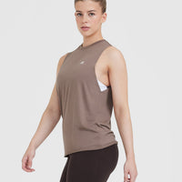 Go To Muscle Vest | Cool Brown