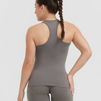 Go To Seamless Fitted High Neck Vest | Ash Grey