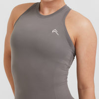 Go To Seamless Fitted High Neck Vest | Ash Grey
