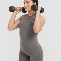 Go To Seamless Fitted High Neck Vest | Ash Grey