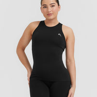 Go To Seamless Fitted High Neck Vest | Black
