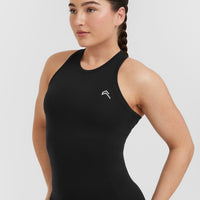 Go To Seamless Fitted High Neck Vest | Black