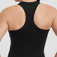 Go To Seamless Fitted High Neck Vest | Black