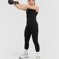 Go To Seamless Fitted High Neck Vest | Black