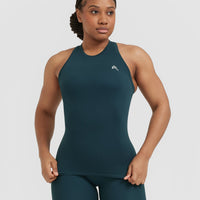 Go To Seamless Fitted High Neck Vest | Oil Blue