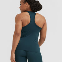 Go To Seamless Fitted High Neck Vest | Oil Blue
