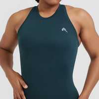 Go To Seamless Fitted High Neck Vest | Oil Blue