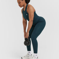 Go To Seamless Fitted High Neck Vest | Oil Blue