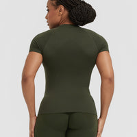 Go To Seamless Fitted Top | Khaki