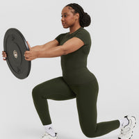 Go To Seamless Fitted Top | Khaki