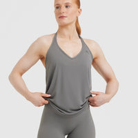 Go To Strappy Loose Vest | Ash Grey