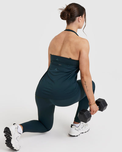 Go To Strappy Loose Vest | Oil Blue