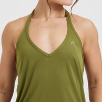 Go To Strappy Loose Vest | Olive Green