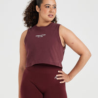 Graphic Jersey Tank | Washed Rosewood