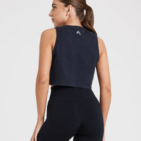 Graphic Jersey Tank | Washed Black