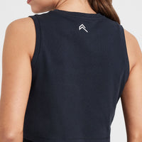 Graphic Jersey Tank | Washed Black