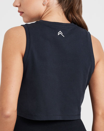 Graphic Jersey Tank | Washed Black