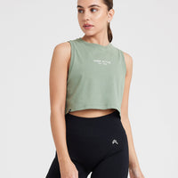 Graphic Jersey Tank | Washed Sage