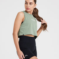 Graphic Jersey Tank | Washed Sage