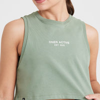 Graphic Jersey Tank | Washed Sage