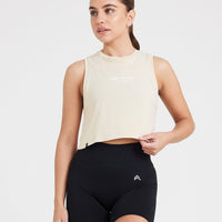 Graphic Jersey Tank | Washed Sand