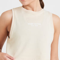 Graphic Jersey Tank | Washed Sand