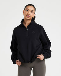 Classic Lounge 1/2 Zip Sweatshirt | Black