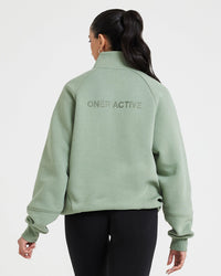 Classic Lounge 1/2 Zip Sweatshirt | Sage
