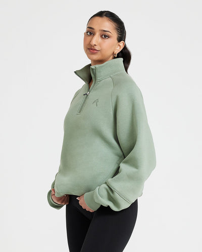 Classic Lounge 1/2 Zip Sweatshirt | Sage