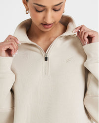 Classic Lounge 1/2 Zip Sweatshirt | Sand