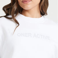 Classic Lounge Oversized Crew Neck | White