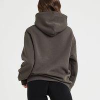Classic Lounge Oversized Hoodie | Deep Taupe