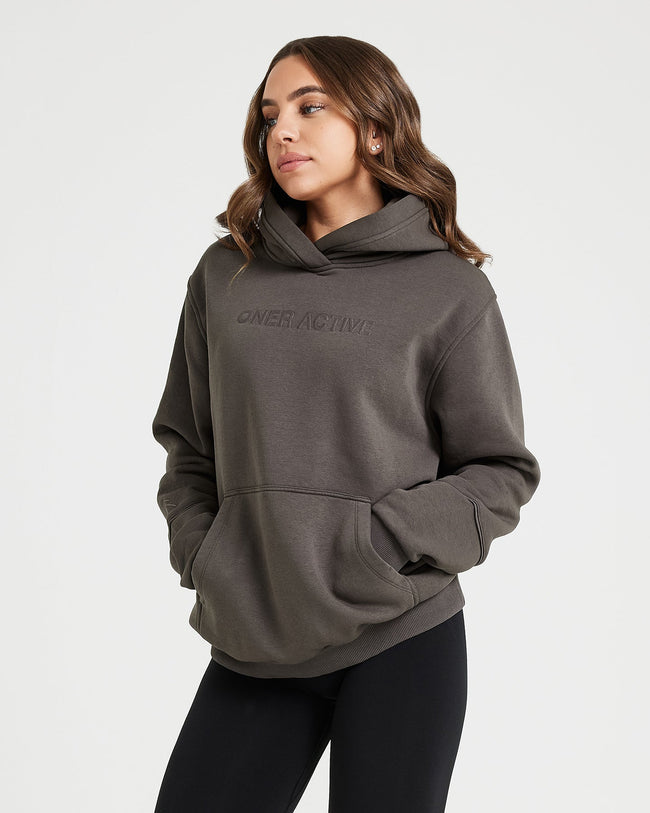 Classic Lounge Oversized Hoodie | Deep Taupe